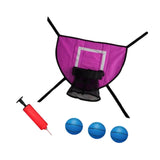 Maxbell Trampoline Basketball Hoop Set Soft Basketball Game Accessories for Training Blue Basketball