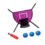 Maxbell Trampoline Basketball Hoop Set Soft Basketball Game Accessories for Training Blue Basketball