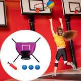 Maxbell Trampoline Basketball Hoop Set Soft Basketball Game Accessories for Training Blue Basketball