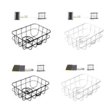 Maxbell Front Bike Basket Carrier Panniers Aluminum Alloy Detachable Bike Cargo Rack Black Screws