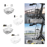 Maxbell Front Bike Basket Carrier Panniers Aluminum Alloy Detachable Bike Cargo Rack Black Screws