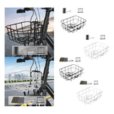 Maxbell Front Bike Basket Carrier Panniers Aluminum Alloy Detachable Bike Cargo Rack Black Screws