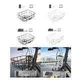 Maxbell Front Bike Basket Carrier Panniers Aluminum Alloy Detachable Bike Cargo Rack Black Screws