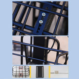 Maxbell Front Bike Basket Carrier Panniers Aluminum Alloy Detachable Bike Cargo Rack Black Screws