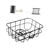Maxbell Front Bike Basket Carrier Panniers Aluminum Alloy Detachable Bike Cargo Rack Black Screws