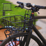 Maxbell Front Bike Basket Carrier Panniers Aluminum Alloy Detachable Bike Cargo Rack Black Screws