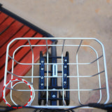 Maxbell Front Bike Basket Carrier Panniers Aluminum Alloy Detachable Bike Cargo Rack White Screws