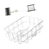 Maxbell Front Bike Basket Carrier Panniers Aluminum Alloy Detachable Bike Cargo Rack White Screws