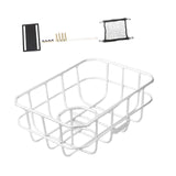 Maxbell Front Bike Basket Carrier Panniers Aluminum Alloy Detachable Bike Cargo Rack White Screws