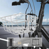 Maxbell Front Bike Basket Carrier Panniers Aluminum Alloy Detachable Bike Cargo Rack White Screws