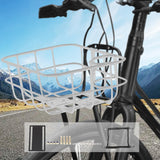 Maxbell Front Bike Basket Carrier Panniers Aluminum Alloy Detachable Bike Cargo Rack White Screws