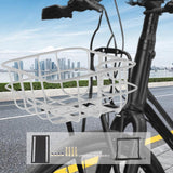 Maxbell Front Bike Basket Carrier Panniers Aluminum Alloy Detachable Bike Cargo Rack White Screws