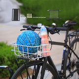 Maxbell Front Bike Basket Carrier Panniers Aluminum Alloy Detachable Bike Cargo Rack White Screws