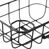 Maxbell Front Bike Basket Carrier Panniers Aluminum Alloy Detachable Bike Cargo Rack Black Iron Sheet