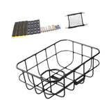 Maxbell Front Bike Basket Carrier Panniers Aluminum Alloy Detachable Bike Cargo Rack Black Iron Sheet