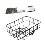 Maxbell Front Bike Basket Carrier Panniers Aluminum Alloy Detachable Bike Cargo Rack Black Iron Sheet
