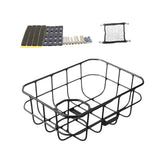 Maxbell Front Bike Basket Carrier Panniers Aluminum Alloy Detachable Bike Cargo Rack Black Iron Sheet