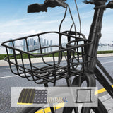 Maxbell Front Bike Basket Carrier Panniers Aluminum Alloy Detachable Bike Cargo Rack Black Iron Sheet