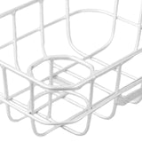 Maxbell Front Bike Basket Carrier Panniers Aluminum Alloy Detachable Bike Cargo Rack White Iron Sheet