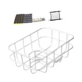 Maxbell Front Bike Basket Carrier Panniers Aluminum Alloy Detachable Bike Cargo Rack White Iron Sheet