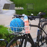 Maxbell Front Bike Basket Carrier Panniers Aluminum Alloy Detachable Bike Cargo Rack White Iron Sheet