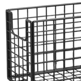 Maxbell Yoga Mat Storage Basket Sturdy Workout Equipment Organizer for Bathroom Dorm Black