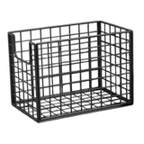 Maxbell Yoga Mat Storage Basket Sturdy Workout Equipment Organizer for Bathroom Dorm Black