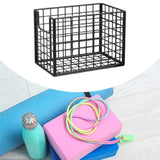 Maxbell Yoga Mat Storage Basket Sturdy Workout Equipment Organizer for Bathroom Dorm Black