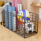 Maxbell Yoga Mat Storage Basket Sturdy Workout Equipment Organizer for Bathroom Dorm Black
