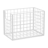 Maxbell Yoga Mat Storage Basket Sturdy Workout Equipment Organizer for Bathroom Dorm White