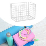 Maxbell Yoga Mat Storage Basket Sturdy Workout Equipment Organizer for Bathroom Dorm White