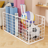 Maxbell Yoga Mat Storage Basket Sturdy Workout Equipment Organizer for Bathroom Dorm White