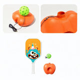 Maxbell Pickleball Paddle with Ball and Base for Beginner Family Kids Indoor Outdoor orange