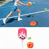 Maxbell Pickleball Paddle with Ball and Base for Beginner Family Kids Indoor Outdoor pink