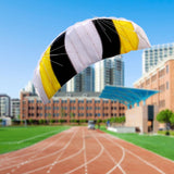 Maxbell Stunt Kite Two Line Seaside Beach Toy 1.4M Outdoor Parafoil Kite for Adults Yellow