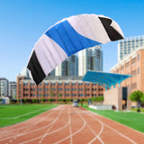 Maxbell Stunt Kite Two Line Seaside Beach Toy 1.4M Outdoor Parafoil Kite for Adults Blue