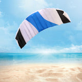 Maxbell Stunt Kite Two Line Seaside Beach Toy 1.4M Outdoor Parafoil Kite for Adults Blue