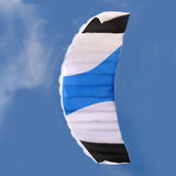 Maxbell Stunt Kite Two Line Seaside Beach Toy 1.4M Outdoor Parafoil Kite for Adults Blue