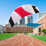 Maxbell Stunt Kite Two Line Seaside Beach Toy 1.4M Outdoor Parafoil Kite for Adults Black