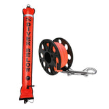 Maxbell Diving Surface Marker Buoy Portable with Storage Bag Diver below Signal Tube 1.2Mx15cm