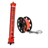 Maxbell Diving Surface Marker Buoy Portable with Storage Bag Diver below Signal Tube 1.5Mx15cm