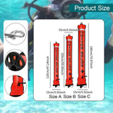 Maxbell Diving Surface Marker Buoy Portable with Storage Bag Diver below Signal Tube 1.5Mx15cm