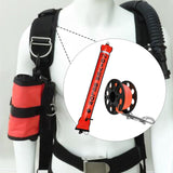 Maxbell Diving Surface Marker Buoy Portable with Storage Bag Diver below Signal Tube 1.8Mx15cm