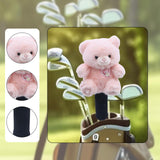 Maxbell Fairway Wood Golf Club Headcover Plush Bear Animal Soft Golf Club Head Cover Pink