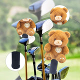 Maxbell Fairway Wood Golf Club Headcover Plush Bear Animal Soft Golf Club Head Cover Orange