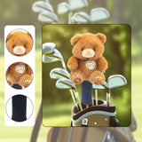 Maxbell Fairway Wood Golf Club Headcover Plush Bear Animal Soft Golf Club Head Cover Orange
