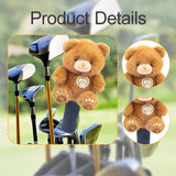 Maxbell Fairway Wood Golf Club Headcover Plush Bear Animal Soft Golf Club Head Cover Orange