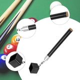 Maxbell Pool Chalk Holder Professional Lightweight Easy to Carry 2 in 1 Cue Tip Tool Black handle