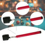Maxbell Pool Chalk Holder Professional Lightweight Easy to Carry 2 in 1 Cue Tip Tool Red Color Handle