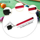 Maxbell Pool Chalk Holder Professional Lightweight Easy to Carry 2 in 1 Cue Tip Tool Red Color Handle